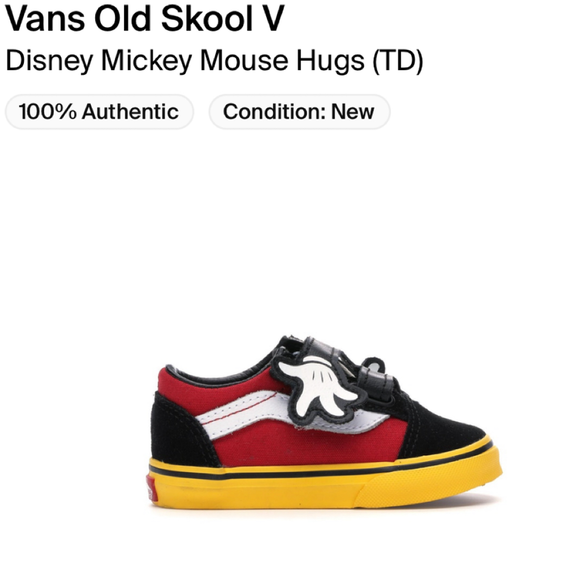 Vans Other - Vans Old Skool V Disney Mickey Mouse Hugs (TD)